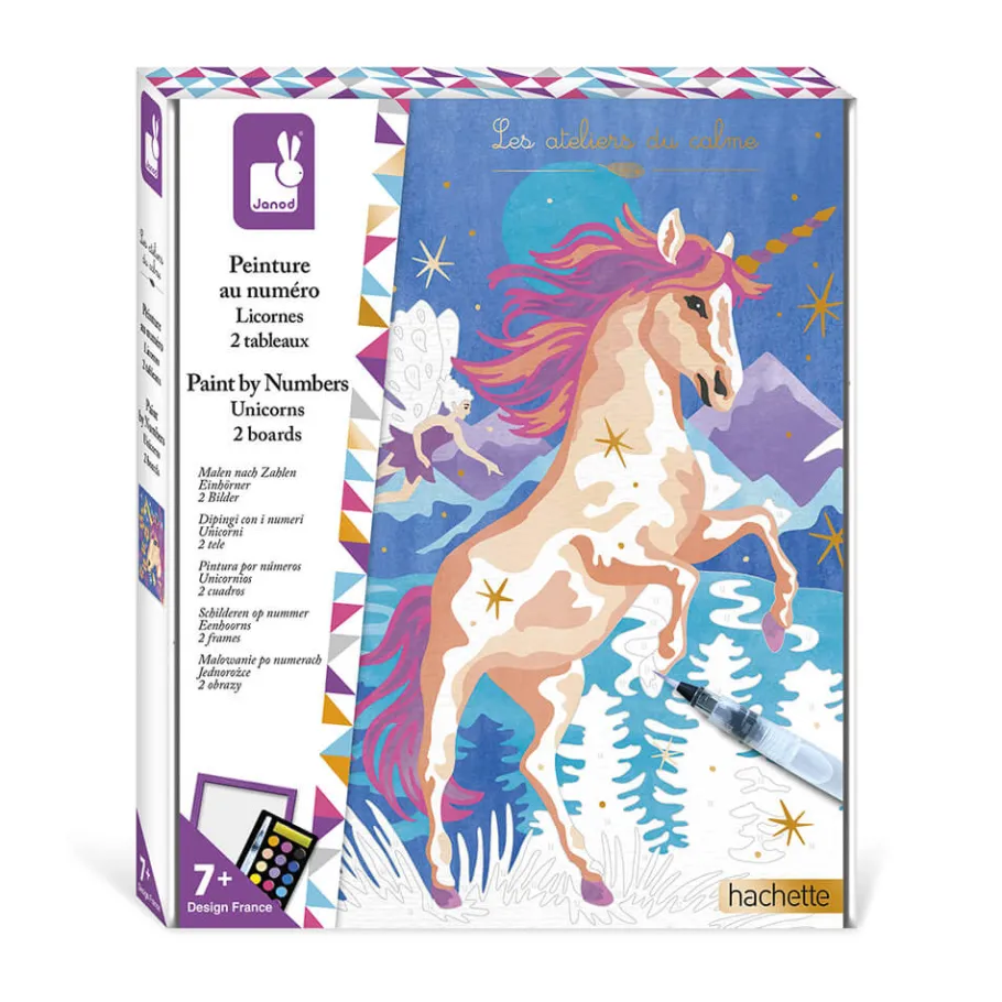 Janod Kit Créatif - Peinture par Numéro Licornes* Peinture Par Numéro & Coloriage