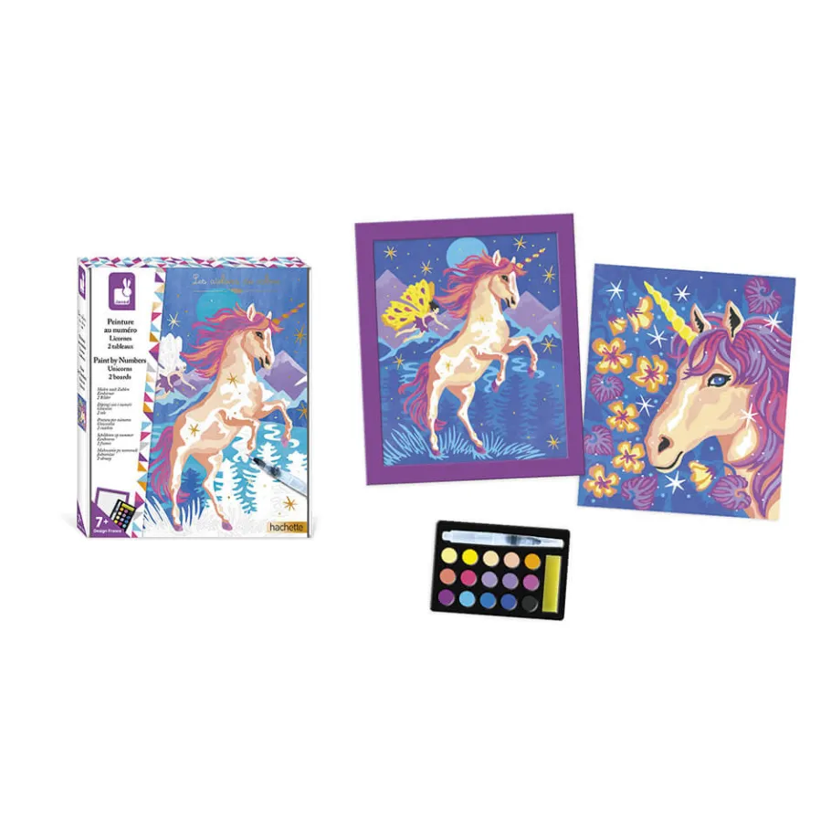 Janod Kit Créatif - Peinture par Numéro Licornes* Peinture Par Numéro & Coloriage