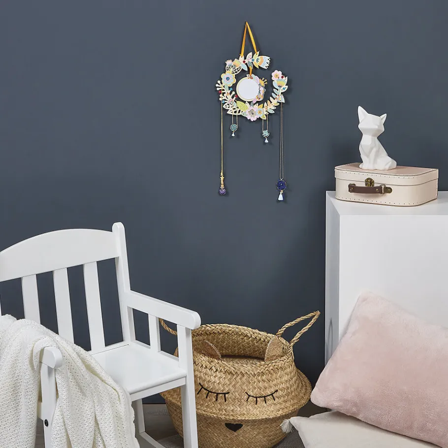 Janod Kit Créatif - Porte-bijoux à Décorer* Sable, Paillettes, Dorure & Strass|Collection "Les Ateliers Déco"