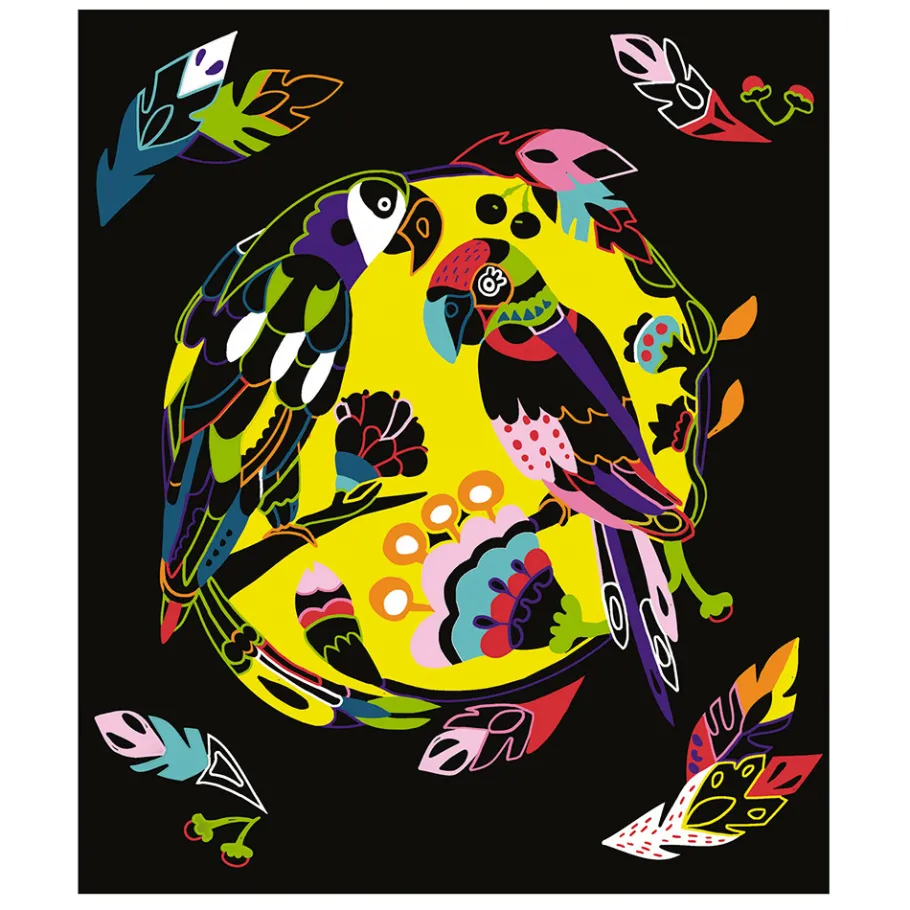 Janod Kit Créatif - Scratch Art Animaux Du Monde* Cartes À Gratter|Collection "Les Ateliers Du Calme"