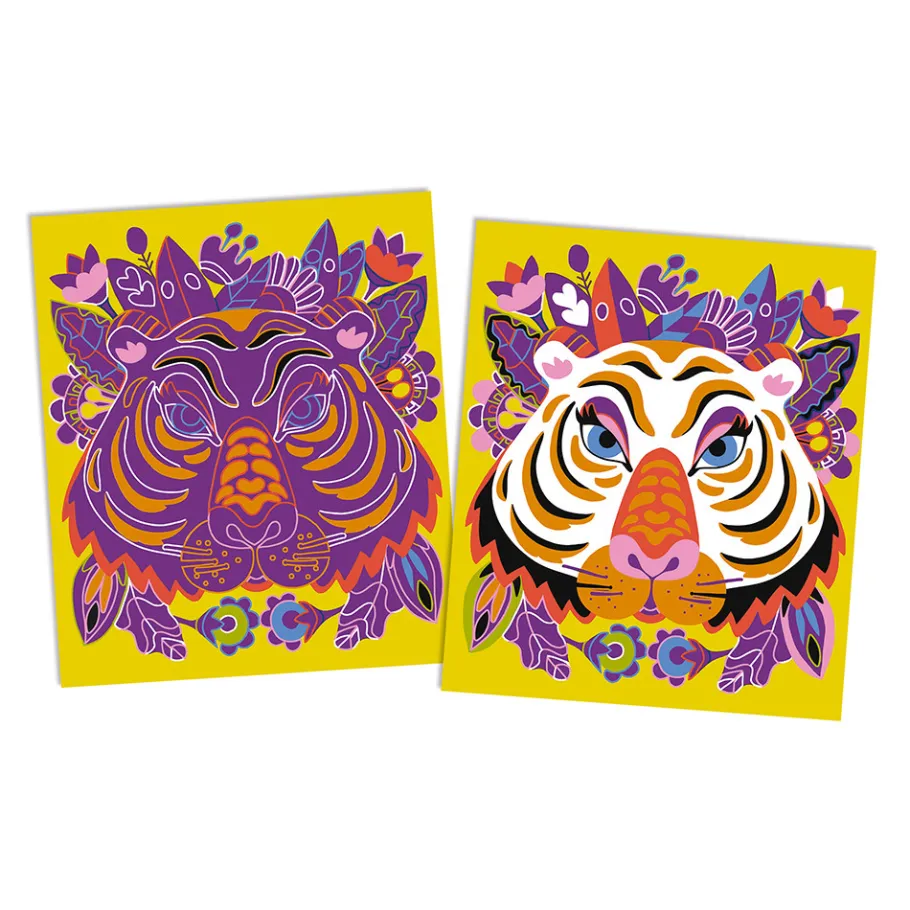 Janod Kit Créatif - Scratch Art Animaux Du Monde* Cartes À Gratter|Collection "Les Ateliers Du Calme"