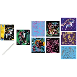 Janod Kit Créatif - Scratch Art Chevaux Et Licornes* Cartes À Gratter|Collection "Les Ateliers Du Calme"
