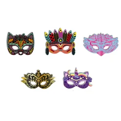 Janod Kit Créatif - Scratch Art Masques De Fête* Cartes À Gratter|Collection "Les Ateliers Du Calme"