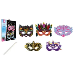 Janod Kit Créatif - Scratch Art Masques De Fête* Cartes À Gratter|Collection 