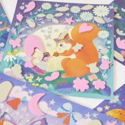 Janod Kit Créatif - Stickers et Sable Phospho Magic Fairies* Sable, Paillettes, Dorure & Strass|Collection 
