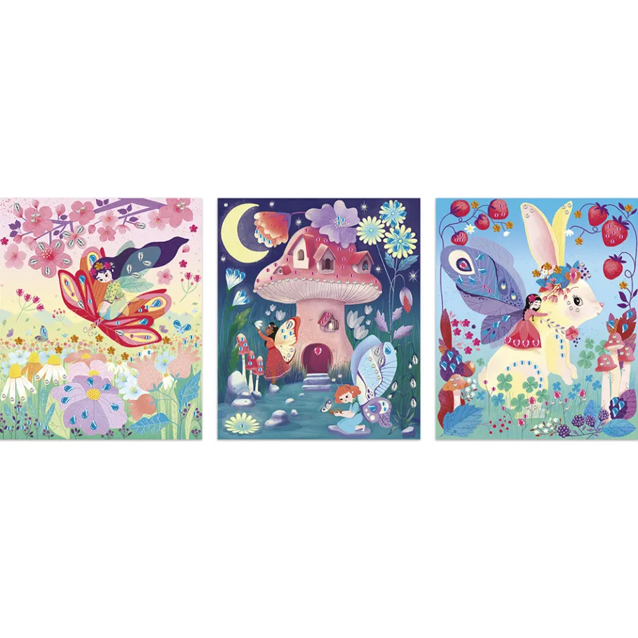 Janod Kit Créatif - Strass Magic Fairies* Sable, Paillettes, Dorure & Strass