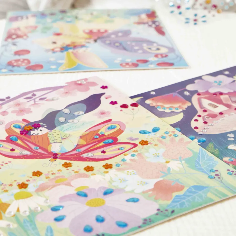 Janod Kit Créatif - Strass Magic Fairies* Sable, Paillettes, Dorure & Strass
