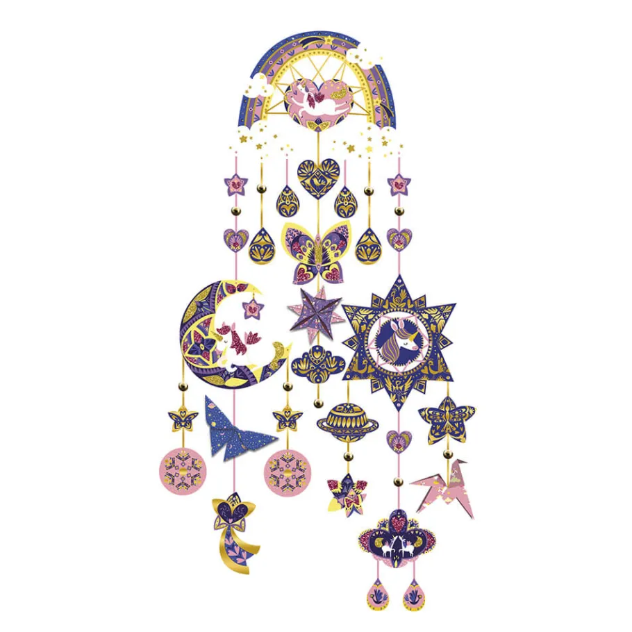 Janod Kit Créatif Attrape-Rêves Brillants* Créations 3D|Collection "Les Ateliers Du Calme"