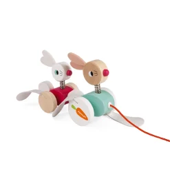 Janod Lapins à promener (bois)* Jouets À Promener & À Pousser