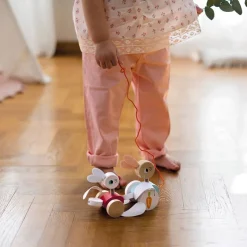 Janod Lapins à promener (bois)* Jouets À Promener & À Pousser