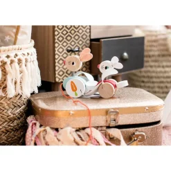 Janod Lapins à promener (bois)* Jouets À Promener & À Pousser