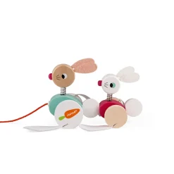 Janod Lapins à promener (bois)* Jouets À Promener & À Pousser