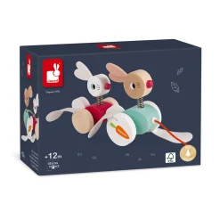 Janod Lapins à promener (bois)* Jouets À Promener & À Pousser