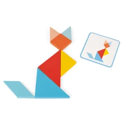 Janod Le Tangram - Essentiel (bois)* Jeux Éducatifs Maternelle|Formes & Couleurs