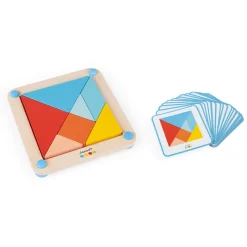 Janod Le Tangram - Essentiel (bois)* Jeux Éducatifs Maternelle|Formes & Couleurs