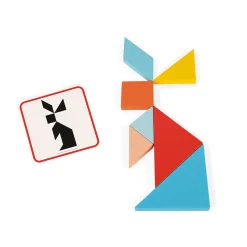 Janod Le Tangram - Essentiel (bois)* Jeux Éducatifs Maternelle|Formes & Couleurs