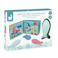 Janod Livre de Bain La Fête Sous l'Océan* Gicleurs & Éponges De Bain|Livres De Bain