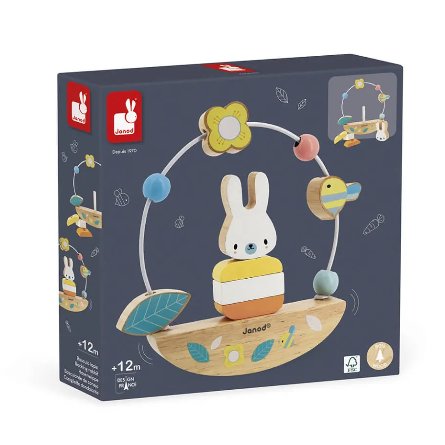 Janod Looping Basculo Lapin Pure* Formes & Couleurs|Bouliers, Loopings & Panneaux D'Activités