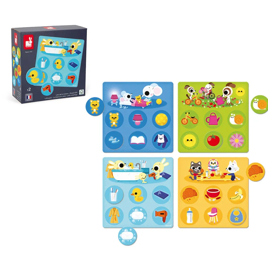 Janod Loto de la Maison* Jeux De Mémoire & D'Associations|Jeux Éducatifs Maternelle