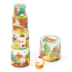 Janod Ma Première Pyramide Poule* Tracteurs & Animaux De La Ferme|Cubes & Pyramides