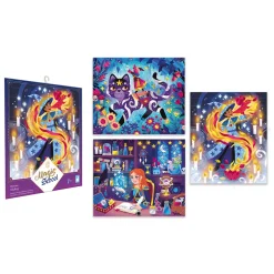 Janod Magic School - 3 Tableaux Dorure* Sable, Paillettes, Dorure & Strass