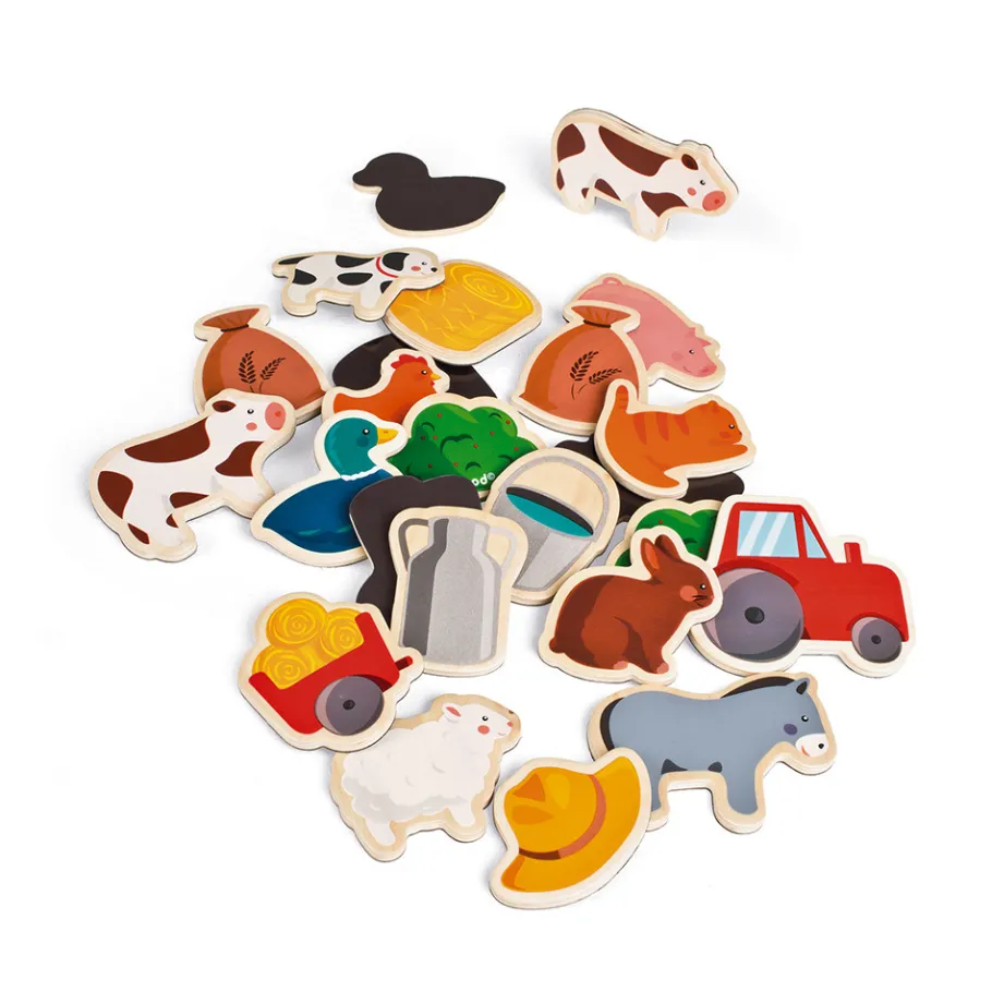 Janod Magnets 24 pièces - Ferme* Tableaux, Ardoises & Magnets|Jouets Magnétiques