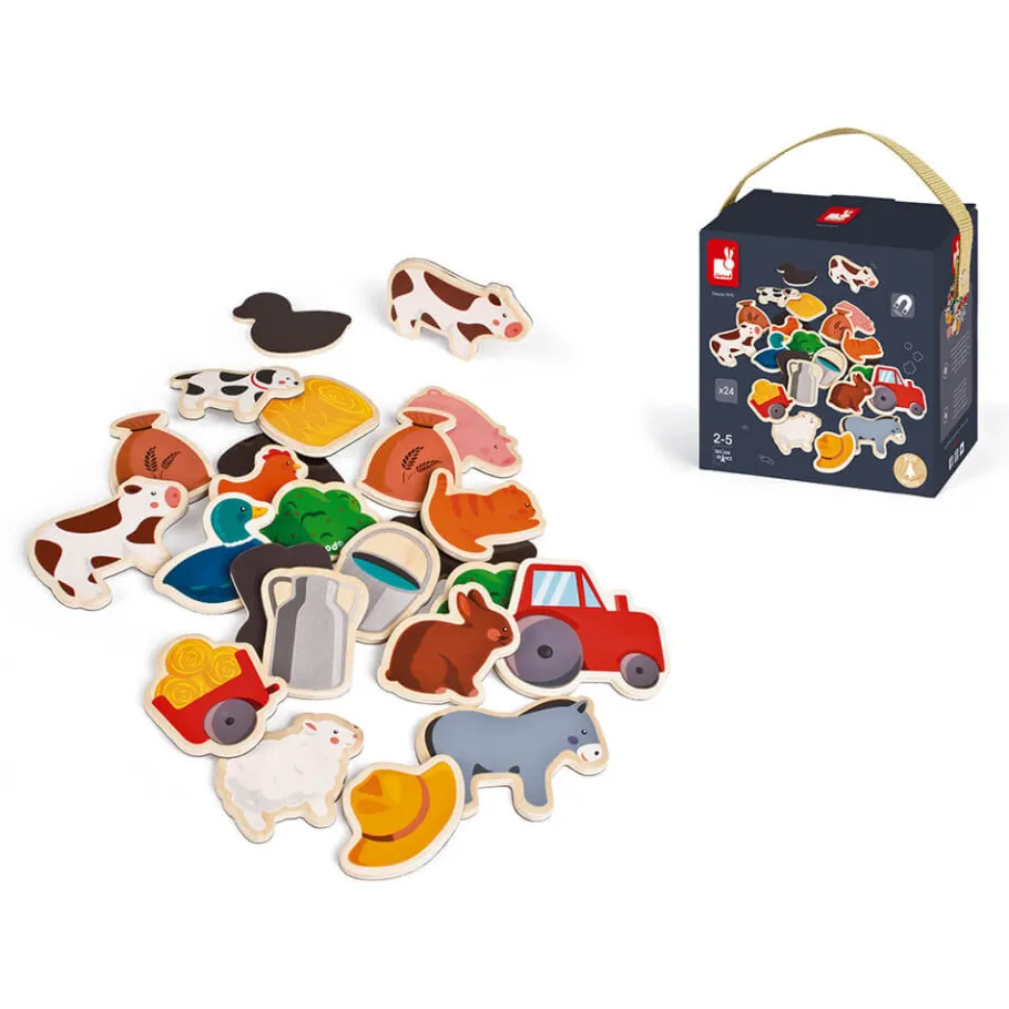 Janod Magnets 24 pièces - Ferme* Tableaux, Ardoises & Magnets|Jouets Magnétiques