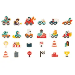 Janod Magnets Bolides 24 pièces* Tableaux, Ardoises & Magnets|Jouets Magnétiques