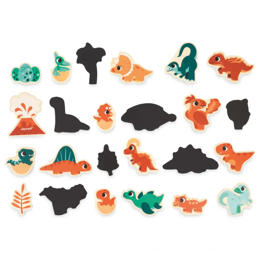 Janod Magnets Dino 24 pièces* Tableaux, Ardoises & Magnets|Jouets Magnétiques