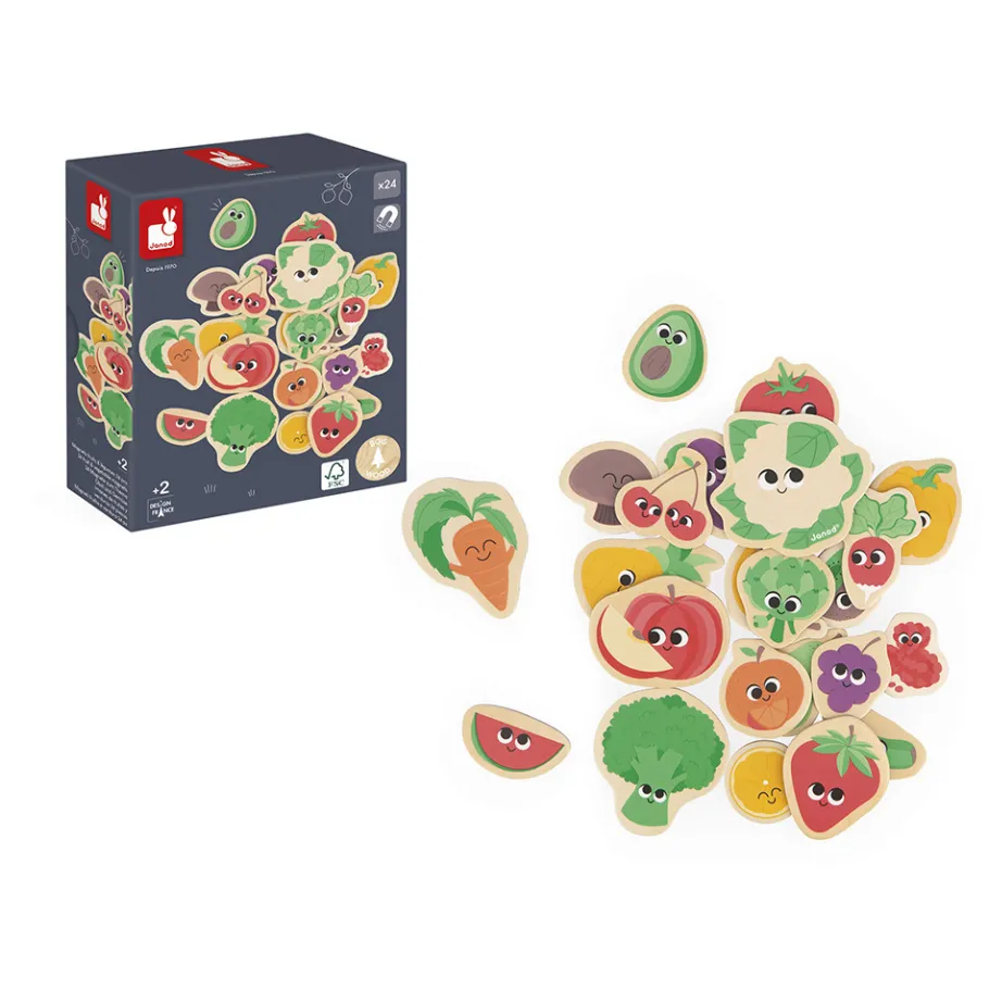 Janod Magnets Fruits et Légumes 24 pièces* Tableaux, Ardoises & Magnets