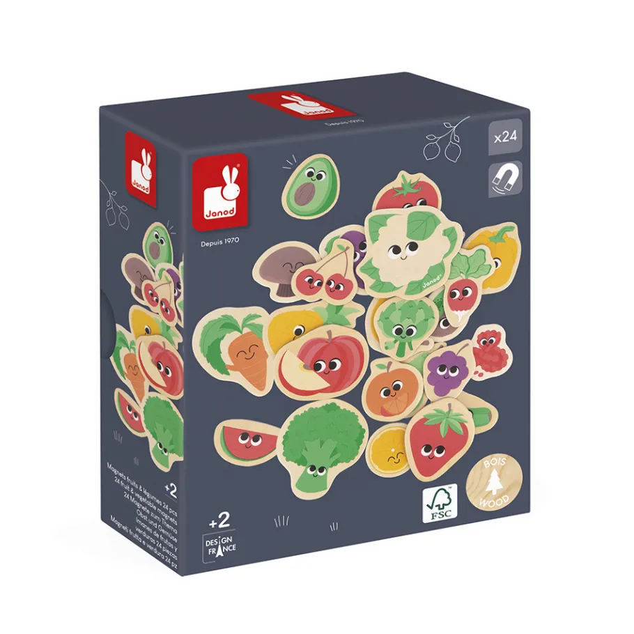 Janod Magnets Fruits et Légumes 24 pièces* Tableaux, Ardoises & Magnets