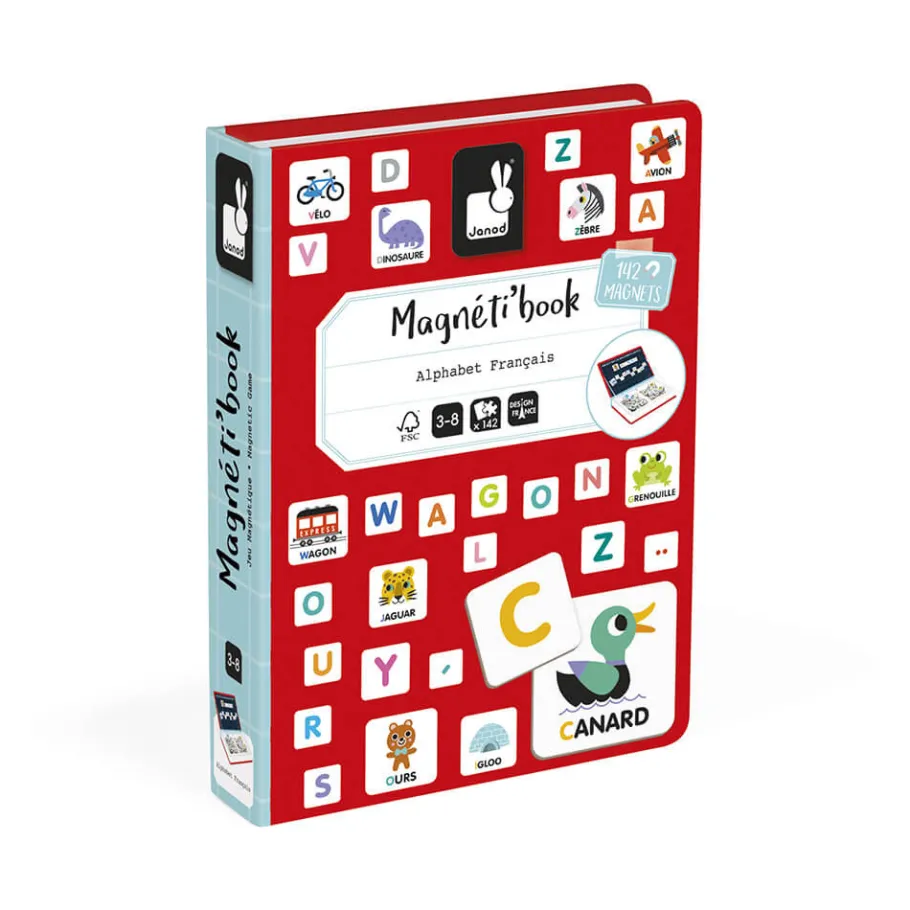 Janod Magnéti'book alphabet français, 142 magnets* Jeux Éducatifs Maternelle|Jeux Éducatifs Magnétiques