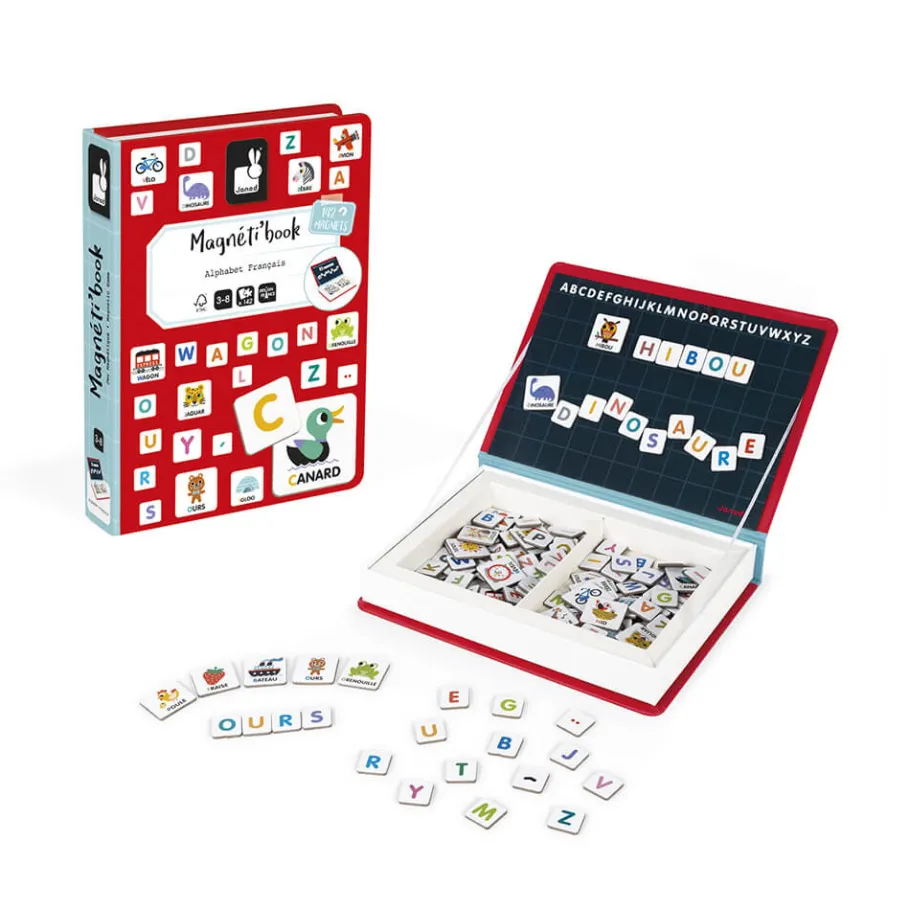 Janod Magnéti'book alphabet français, 142 magnets* Jeux Éducatifs Maternelle|Jeux Éducatifs Magnétiques