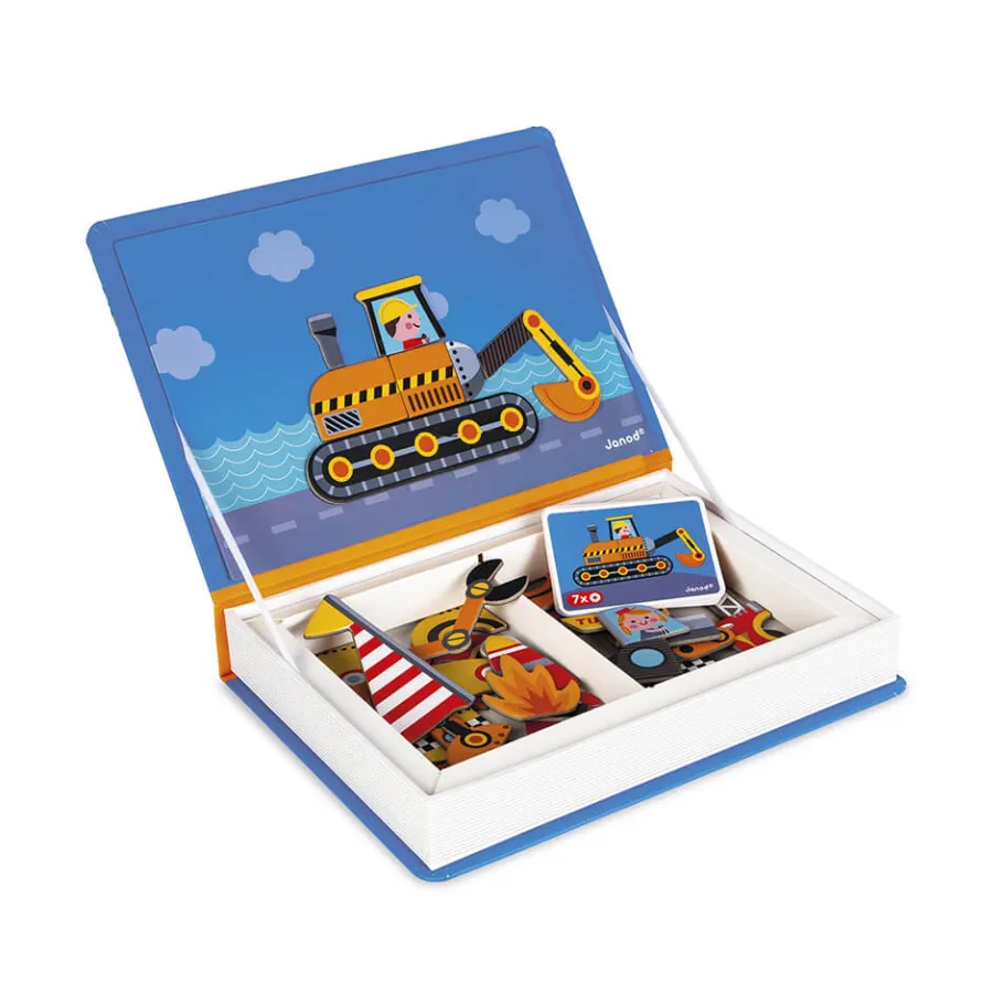 Janod Magnéti'book bolides, 50 magnets* Jeux Éducatifs Magnétiques