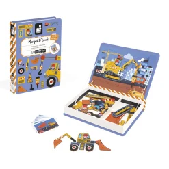 Janod Magnéti'book Construction, 50 magnets* Jeux Éducatifs Magnétiques