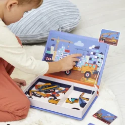 Janod Magnéti'book Construction, 50 magnets* Jeux Éducatifs Magnétiques