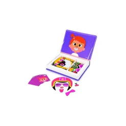 Janod Magnéti'book Crazy Faces fille, 55 magnets* Jeux Éducatifs Magnétiques