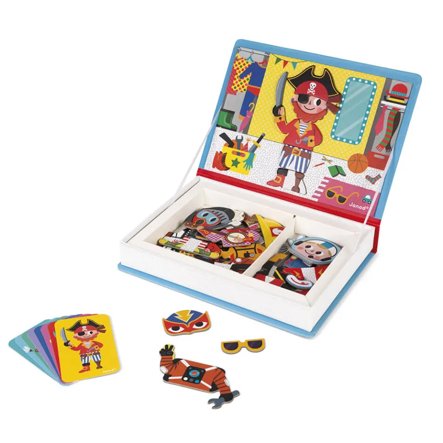 Janod Magnéti'book déguisements garçon, 36 magnets* Jeux Éducatifs Magnétiques