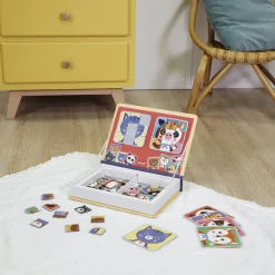 Janod Magnéti'book Mix & Match Animaux, 72 magnets* Jeux Éducatifs Magnétiques
