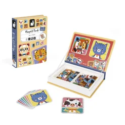 Janod Magnéti'book Mix & Match Animaux, 72 magnets* Jeux Éducatifs Magnétiques