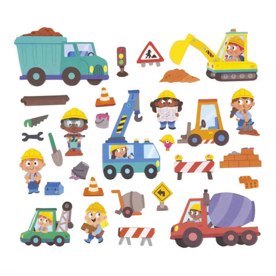 Janod Magnéti'stories le Chantier* Jeux Éducatifs Maternelle|Jeux Éducatifs Magnétiques