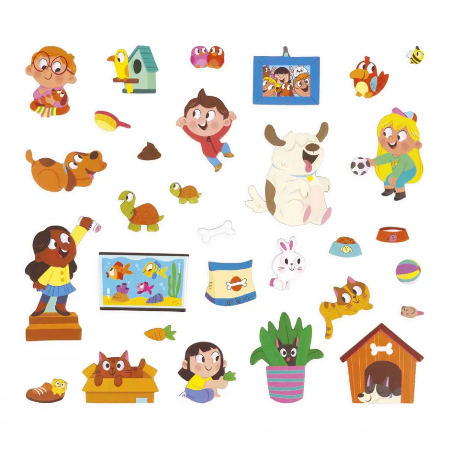 Janod Magnéti'stories les Animaux Domestiques* Jeux Éducatifs Maternelle|Jeux Éducatifs Magnétiques