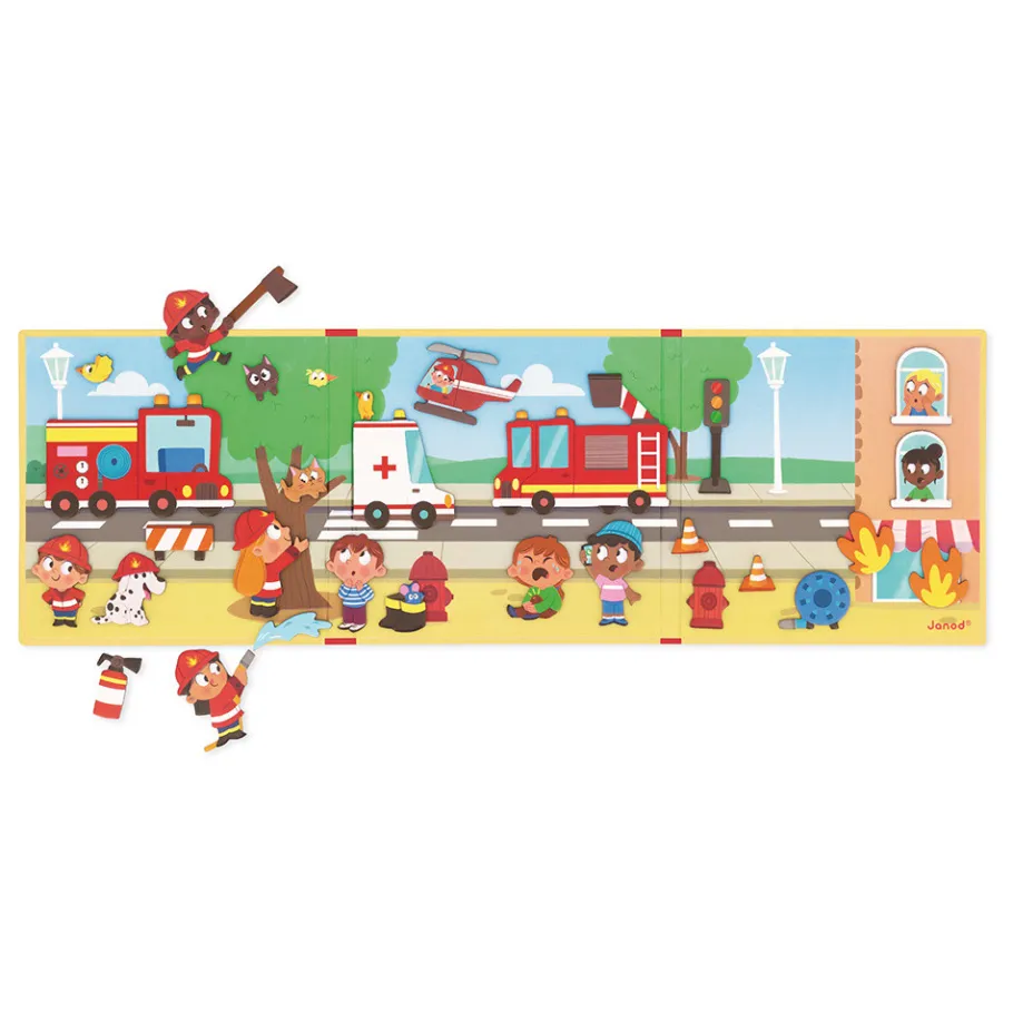 Janod Magnéti'stories les Pompiers* Jeux Éducatifs Maternelle|Jeux Éducatifs Magnétiques