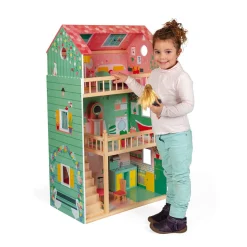 Janod Maison de poupées Happy Day (bois)* Maison De Poupées|Accessoires Poupons, Poupées & Ménage