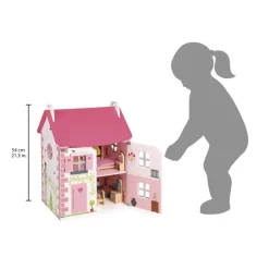 Janod Maison de poupées Mademoiselle (bois)* Maison De Poupées|Accessoires Poupons, Poupées & Ménage