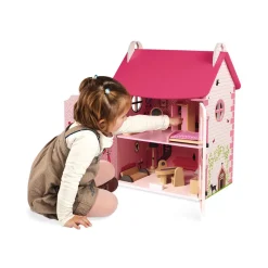 Janod Maison de poupées Mademoiselle (bois)* Maison De Poupées|Accessoires Poupons, Poupées & Ménage
