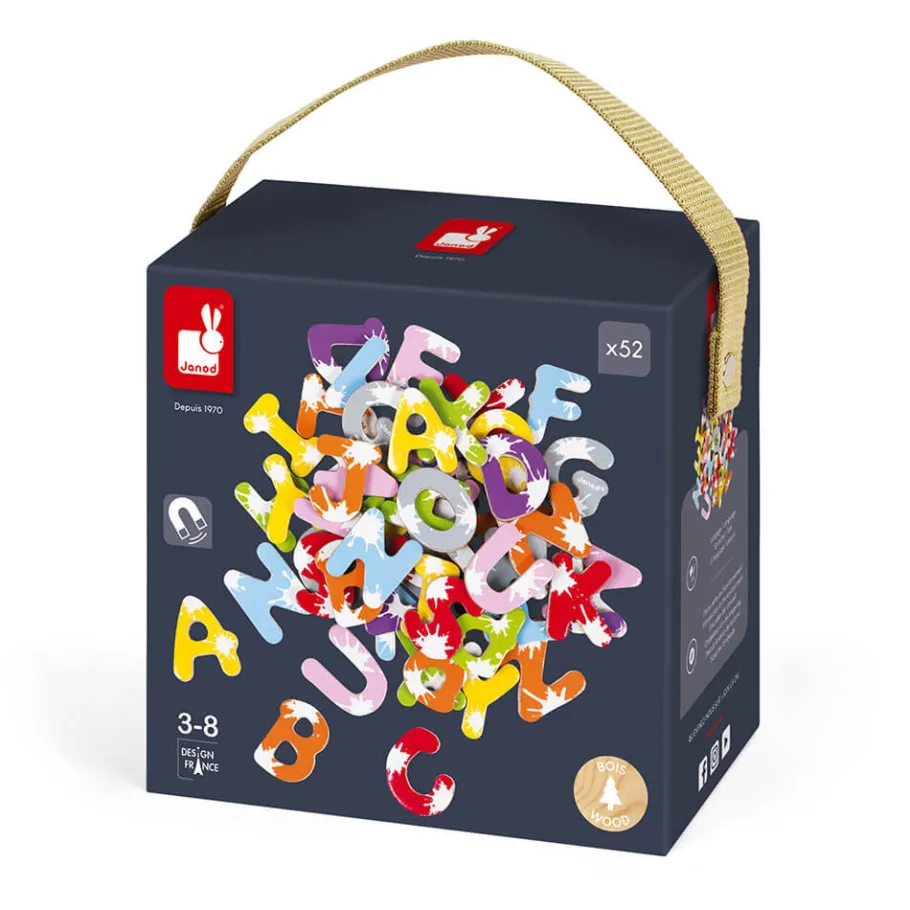 Janod Mallette 52 lettres magnétiques Splash (bois)* Tableaux, Ardoises & Magnets