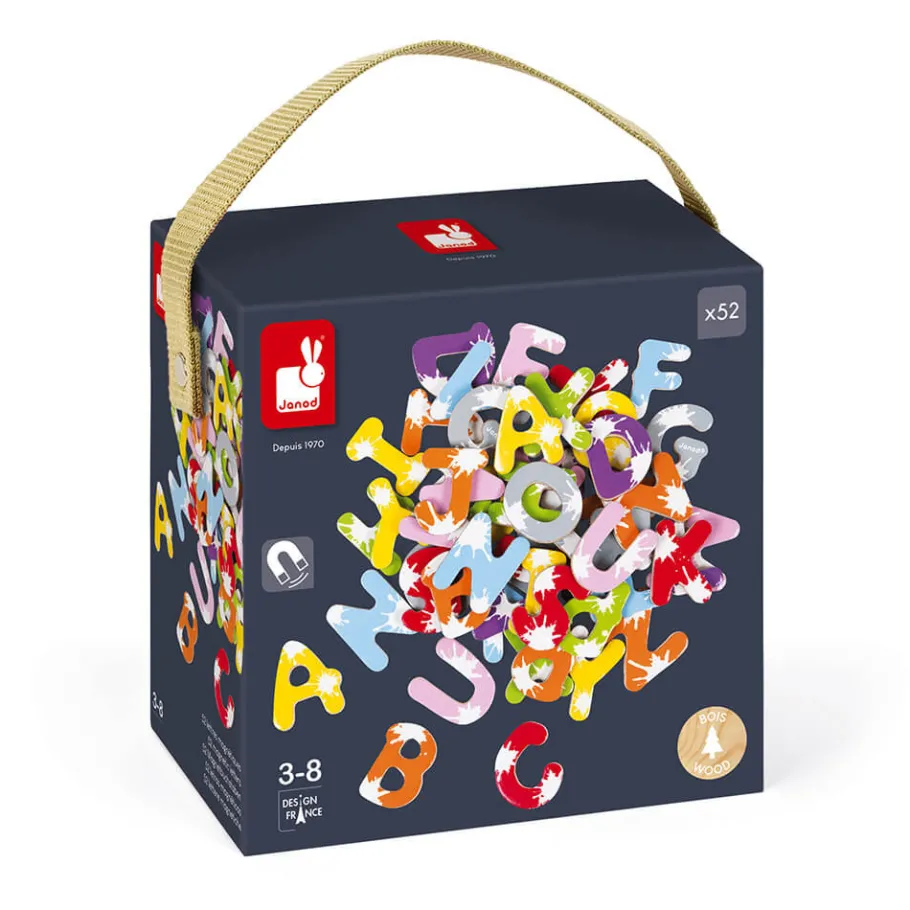Janod Mallette 52 lettres magnétiques Splash (bois)* Tableaux, Ardoises & Magnets