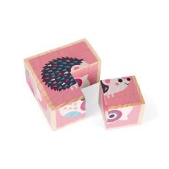 Janod Mes Premiers Cubes - Bébés Animaux (bois)* Cubes & Pyramides