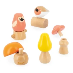 Janod Oiseaux et Champignons à visser - Partenariat WWF®* Manipulation & Encastrement